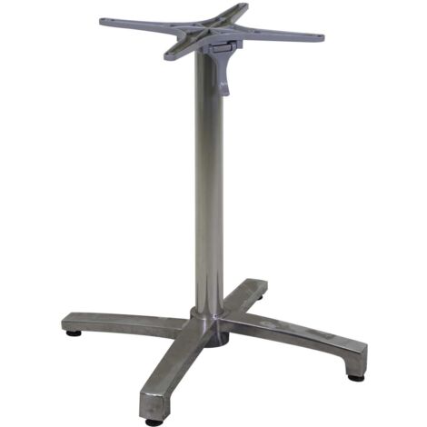 Base de mesa plegable en aluminio gris 52x52h72 cm
