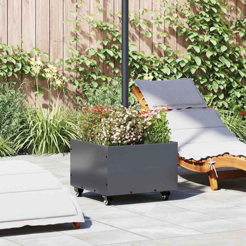 vidaXL Pied de parasol Anthracite 45 x 45 x 45 cm Acier