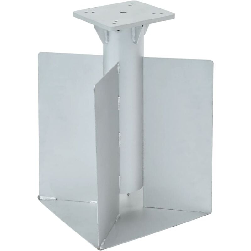 Base de parasol enterré argenté 27,5x27,5x45 cm acier Vidaxl