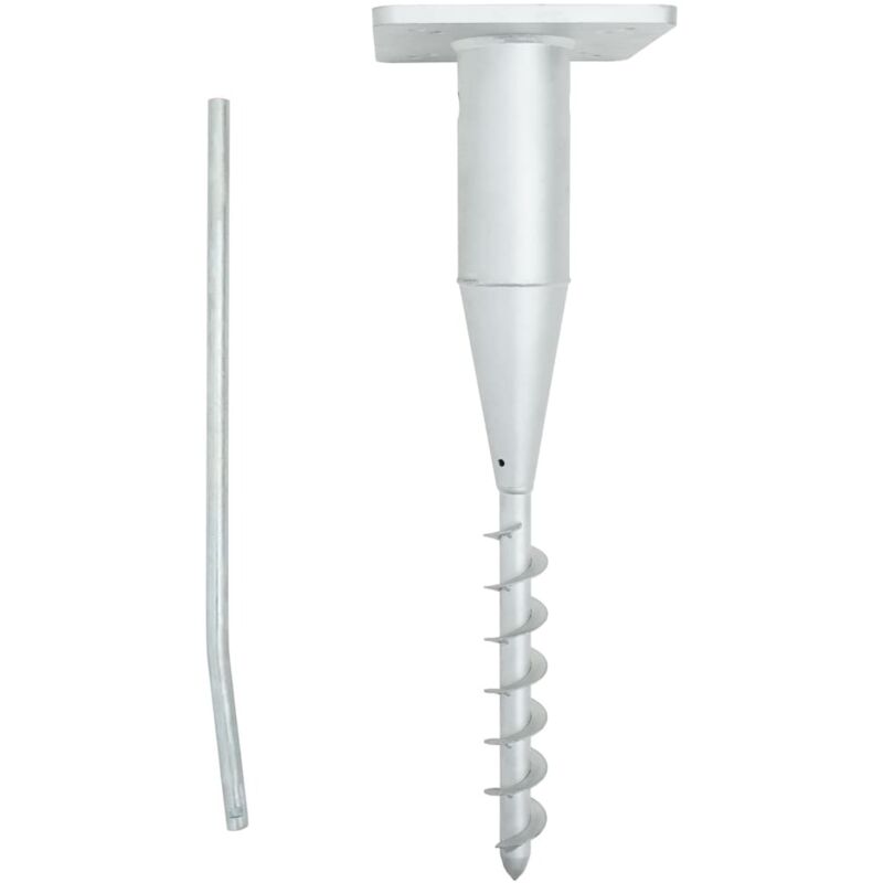 Base de parasol enterré avec tringle 16x16x52 cm acier Vidaxl