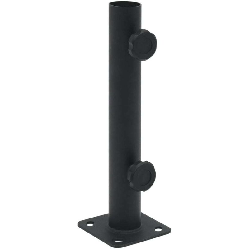 Base de parasol pour mât Ø32/34/38 mm noir mat acier