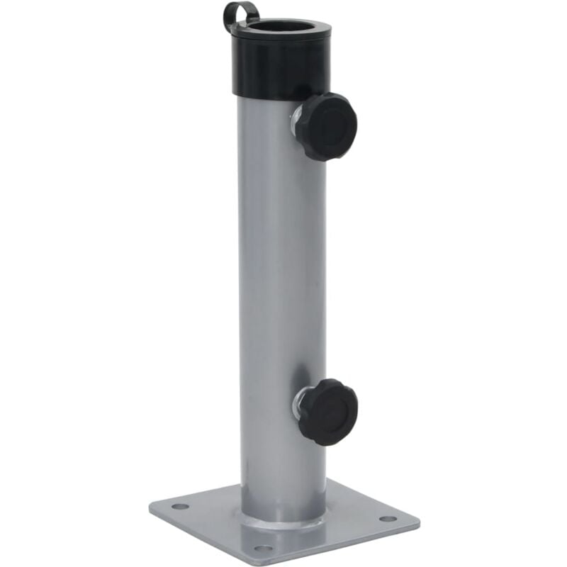 Base de parasol pour mât Ø38/48 mm argenté acier Vidaxl