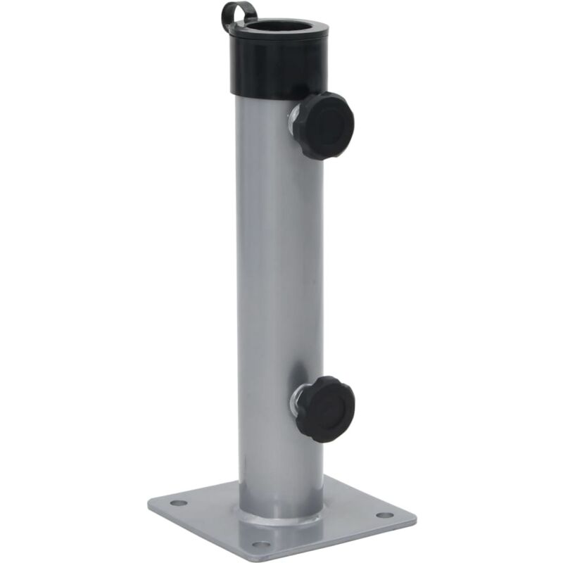 Base de parasol pour mât Ø38/48 mm argenté acier Vidaxl