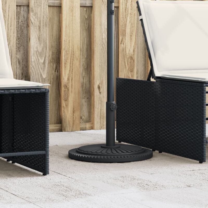 Base de parasol pour mâts Ø38 / 48 mm 12 kg rond Vidaxl