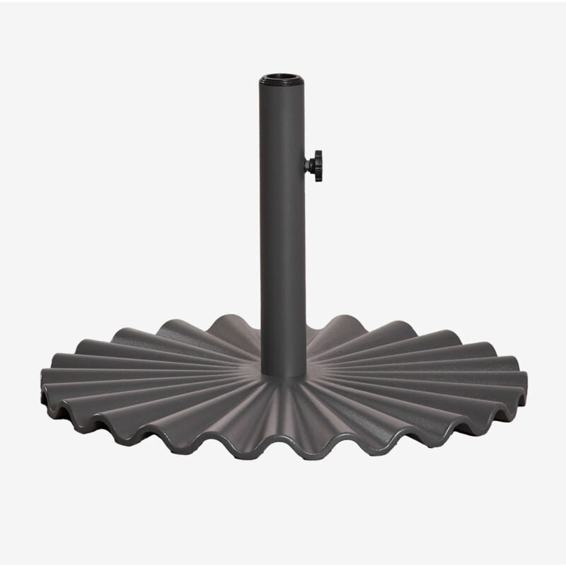 Sklum - Pied de parasol rond en acier Carolys Gris Graphite