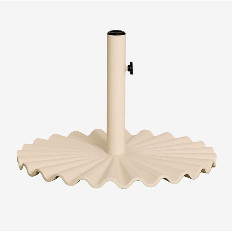 Sklum - Pied de parasol rond en acier Carolys Tapioca Beige