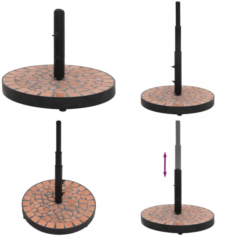 Base de parasol terre cuite rond 12 kg - base de parasol - bases de parasol - Home & Living - Brun