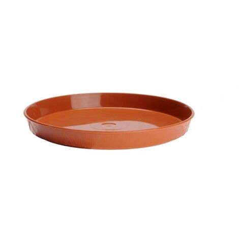 base de plástico redonda con efecto madera para maceta de 14 cm tamaño 0 terracota ruda