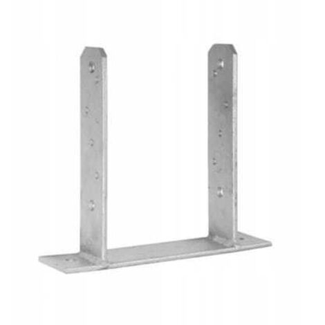 Base de poste atornillada a hormigón, galvanizada, 75x200 mm