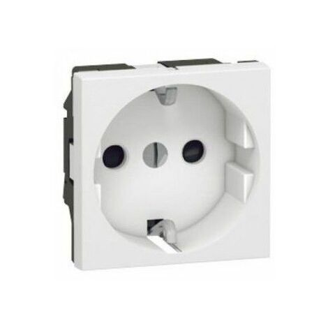 Base de prise 2P + TT blanc Legrand Mosaic 77213