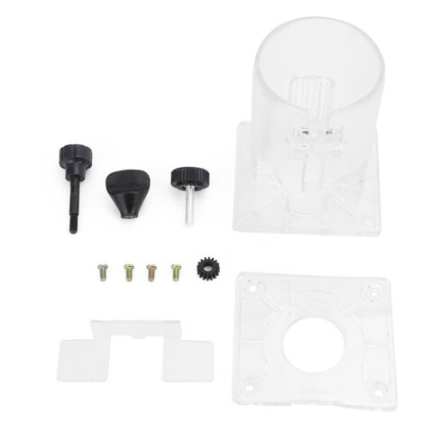 Base de Protection Renforcée Transparente pour Défonceuse et Raboteuse, Accessoire de Sécurité pour Outils de Menuiserie