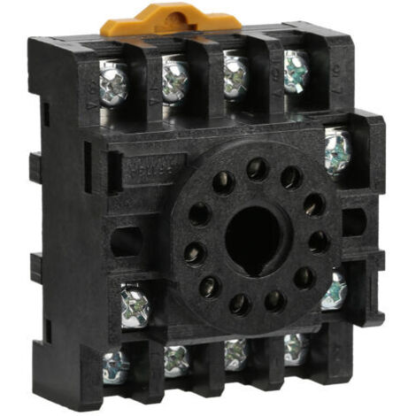 Base de Relais d'Alimentation à 11 Broches Embase pour Support de Base Bornes à Vis Montage sur Rail DIN pour JQX-10F Relais Temporisé JTX-2C