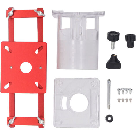 Base de routeur pour le travail du bois, couvercle Transparent 2 en 1, fixation, support de fente central pour l'installation de meubles d'armoire