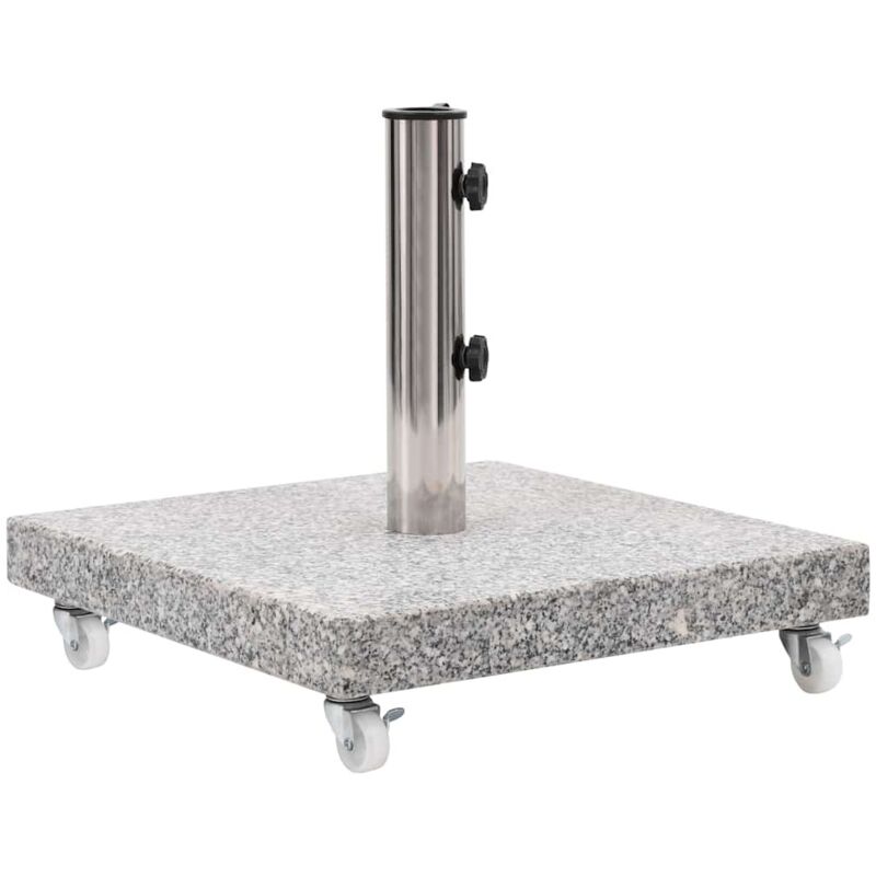 

vidaXL Base de sombrilla cuadrada de granito gris 30 kg - Gris