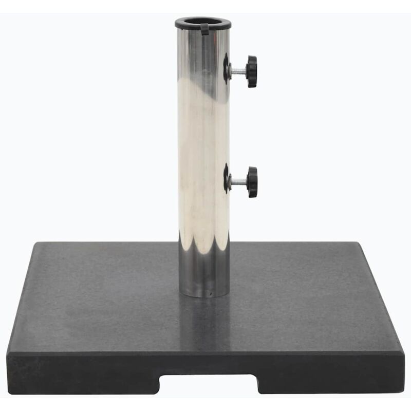 

vidaXL Base de sombrilla de granito cuadrada negro 20 kg - Negro