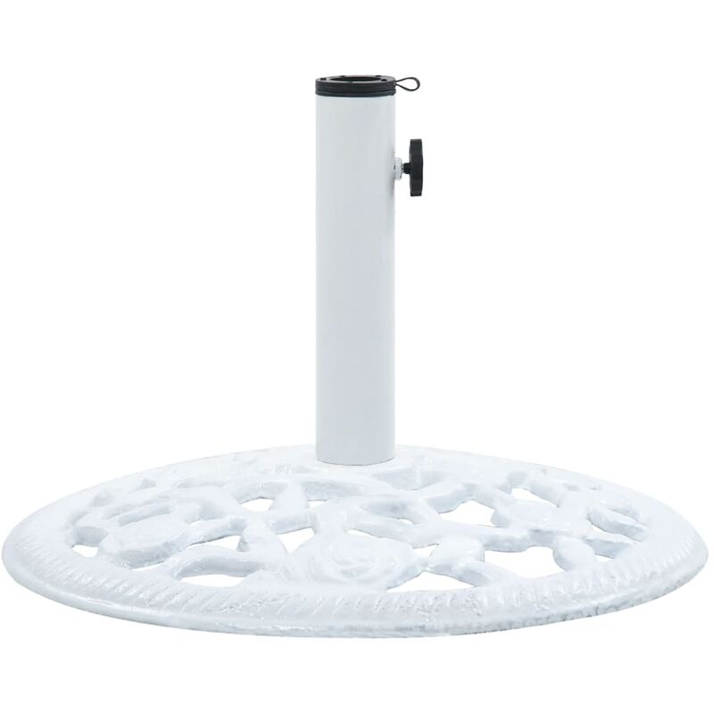 

Base de sombrilla de hierro fundido blanco 12 kg 48 cm