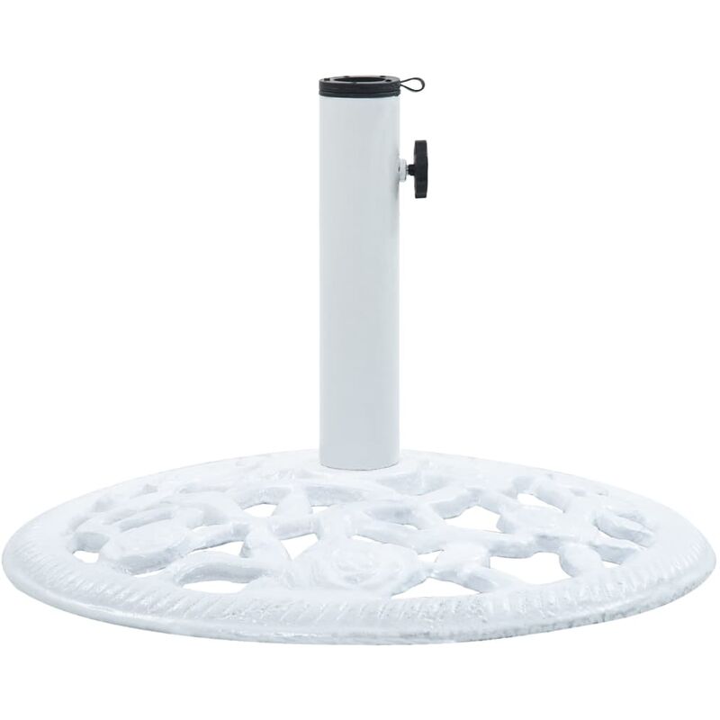 

Base de sombrilla de hierro fundido blanco 12 kg 48 cm - Blanco