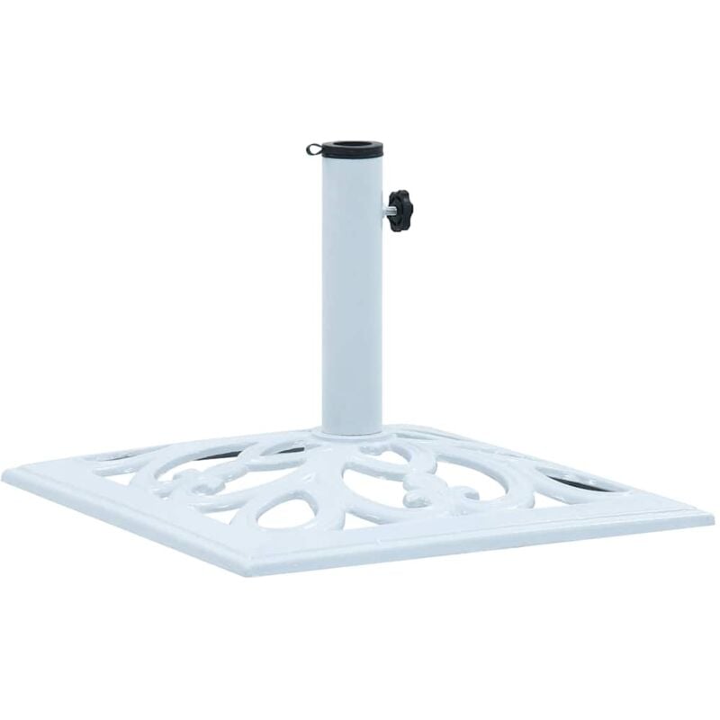 

vidaXL Base de Sombrilla de Hierro Fundido 12 kg 49 cm Blanco - Blanco