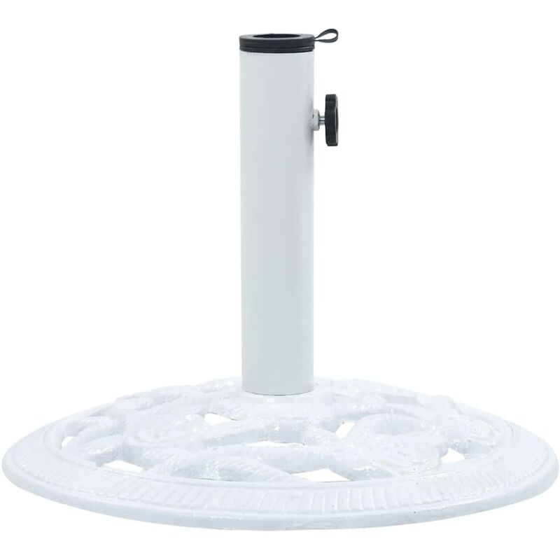 

vidaXL Base de Sombrilla de Hierro Fundido 9 kg 40 cm Blanco - Blanco