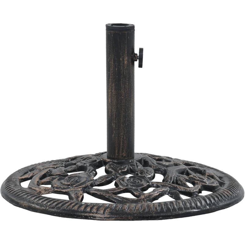 

Base de sombrilla de hierro fundido color bronce 12 kg 48 cm