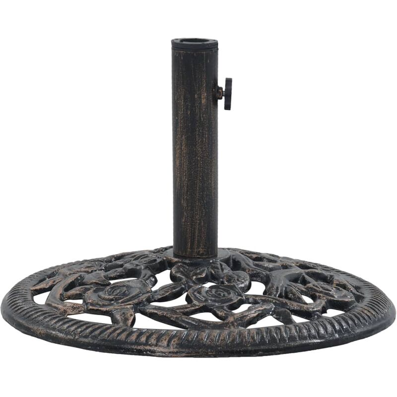 

Base de sombrilla de hierro fundido color bronce 12 kg 48 cm - Marrón