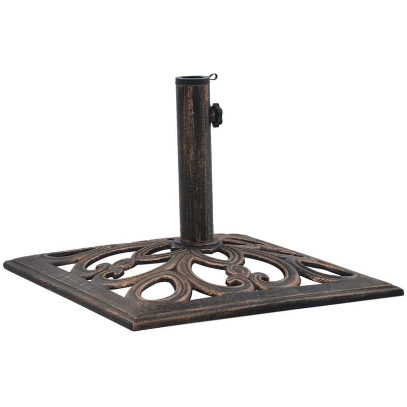

Base de sombrilla de hierro fundido color bronce 12 kg 49 cm