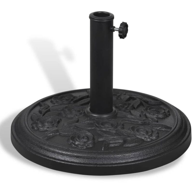 

vidaXL Base de Sombrilla de Resina Redonda - Negro
