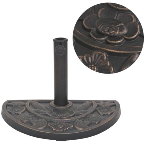 Base de sombrilla de resina medio círculo bronce 9 kg