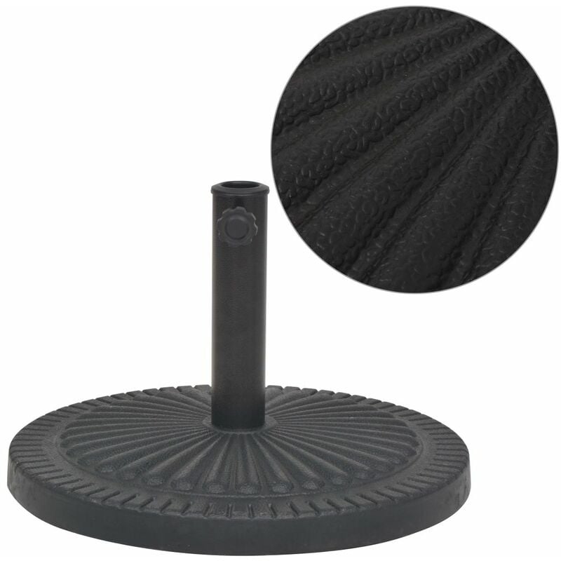 

Base de sombrilla de resina redonda negro 14 kg