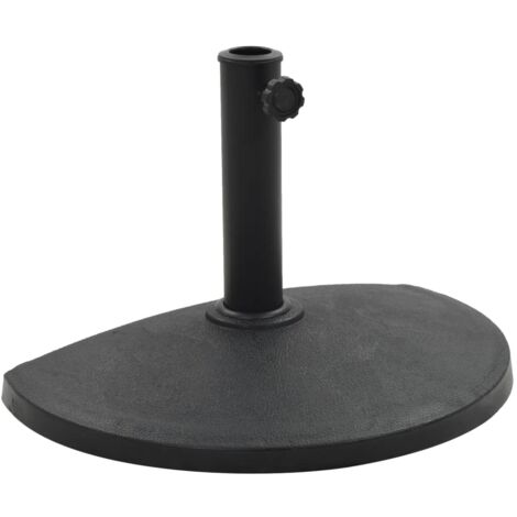 Base de sombrilla de semicírculo de poliresina negra 9 kg