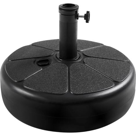 Base de sombrilla para postes de sombrilla de 40 mm, se puede llenar con 22L de agua o 36kg de arena, adecuada para terrazas y balcones de jardín al aire libre.