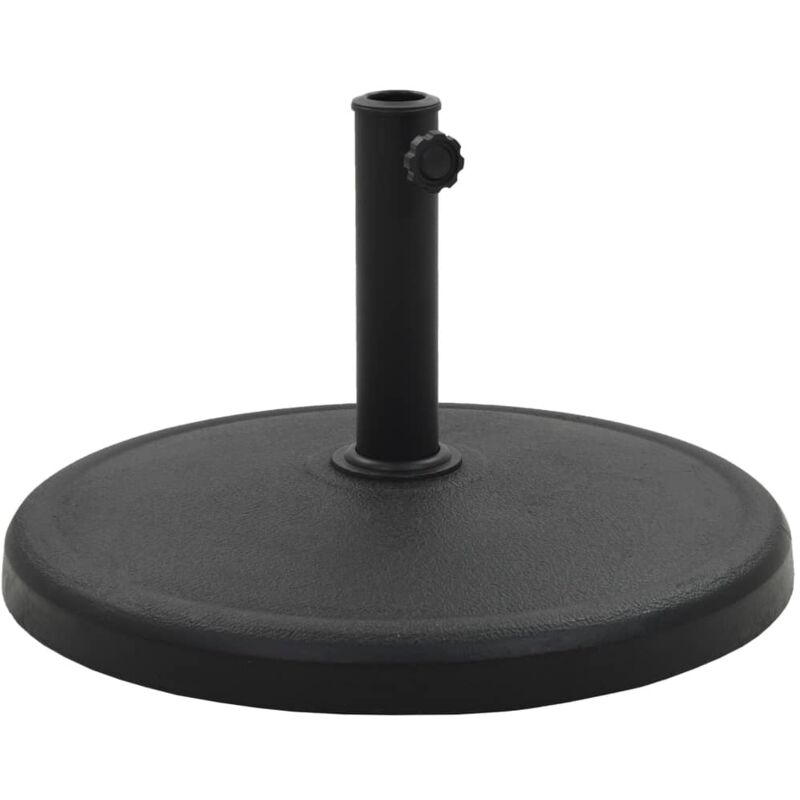 

vidaXL Base de Sombrilla de Poliresina Negra Redonda 19 kg - Negro