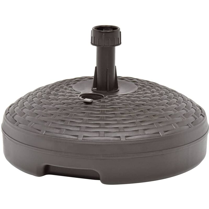 

Base de sombrilla rellenable arena/agua plástico marrón 20 L