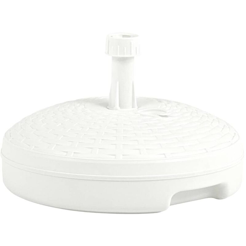 

Base de sombrilla rellenable arena/agua plástico blanco 20 L - Blanco