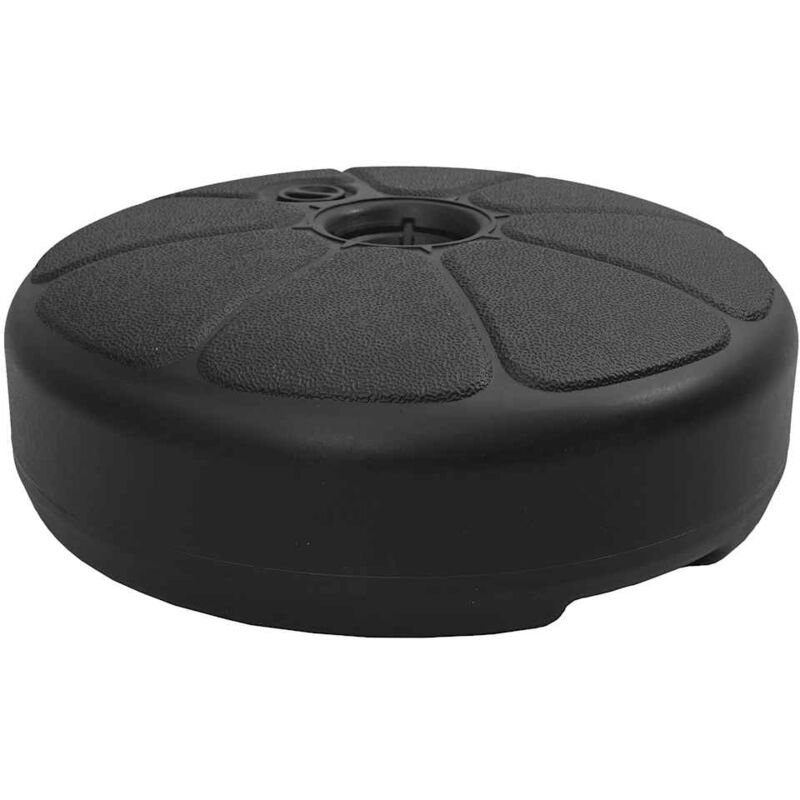 

vidaXL Base de sombrilla rellenable con arena/agua negro 15 L - Negro