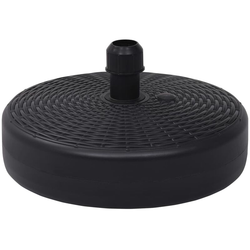 

vidaXL Base de sombrilla rellenable con arena/agua negro 24 L - Negro