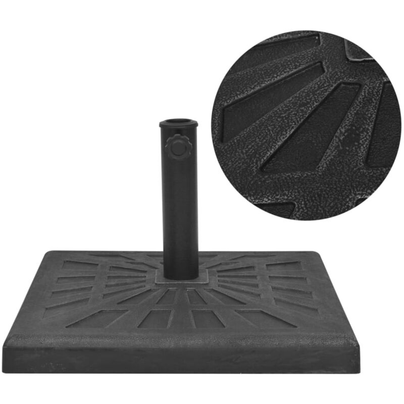 

Base de sombrilla resina cuadrada negra 19 kg