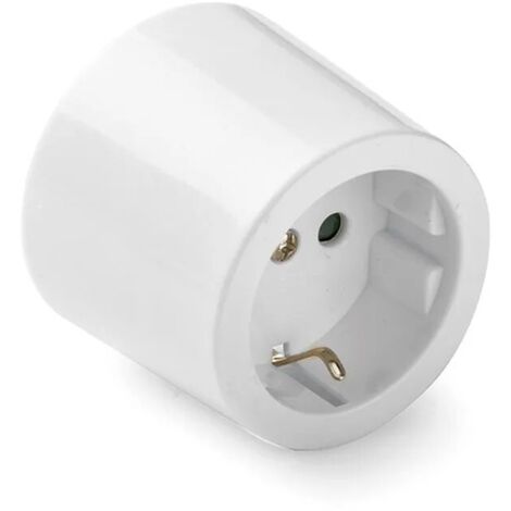 Base de superficie redonda tt 16a 250 v, blanca