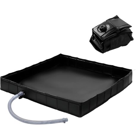 Base de tente de douche pliable, 104 x 104 x 13 cm, receveur de douche portable avec drain, utilisation avec douche portable, base d'auvent pour l'intérieur et l'extérieur, garde les pieds propres et