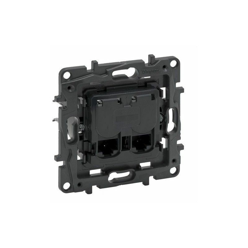Base de téléphone et ordinateur rj 45 Niloé Step Cat.6 utp double Legrand 864043