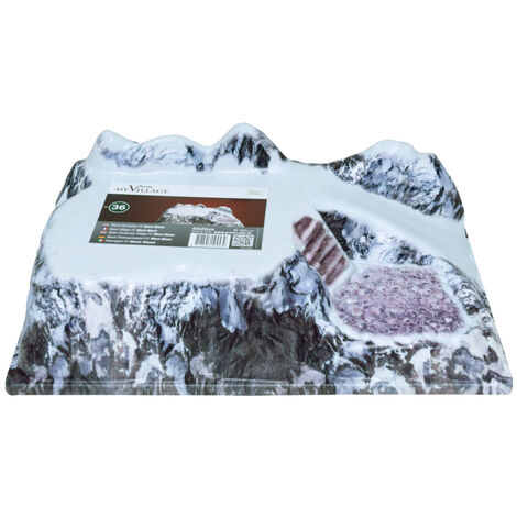 Base de village de Noël couleur Mont-Blanc - 45 x 25 cm - My Village - Noir