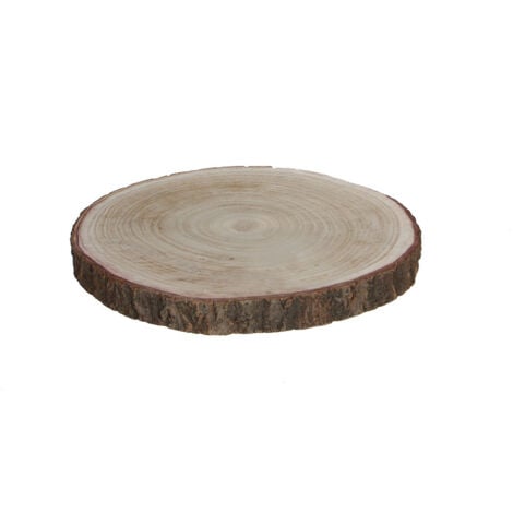 MICA DECORATIONS Base Decorativa Madera 30x30cm Marrón Tronco