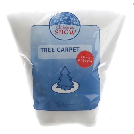 Base Decorativa Rotonda per Albero di Natale Effetto Neve Ø100cm