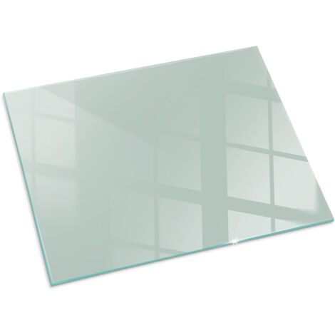 Base décorative Plaque Rectangulaire de protection avec impression sous cheminée pour salon Couleur Vert clair 80x60 cm