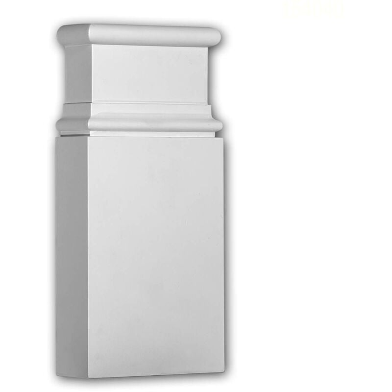 Base d'encadrement de porte Profhome 154040 Encadrement de porte Élément décoratif style Néo-Classicisme blanc