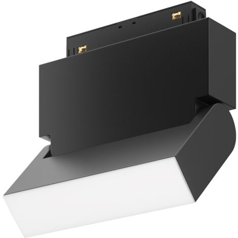 Base Di Illuminazione Basic Per Binario Moderno Alluminio Nero 10W Luce Calda