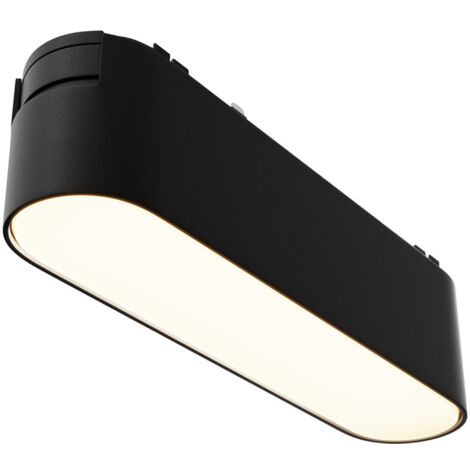 Base Di Illuminazione Per Binario Moderno Basic Alluminio Nero Led Luce Calda 6W