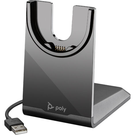 Base di ricarica - Poly - Voyager 43 / Focus 2 - USB-A - Ricarica wireless - Nero