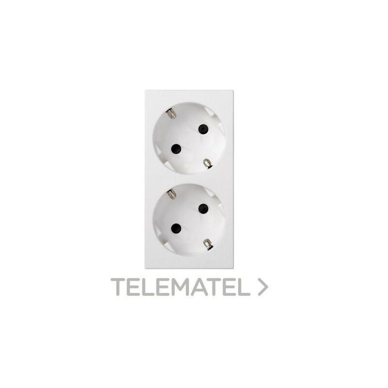 

BASE DOBLE SCHUKO A TORNILLO SIN LED BL 50000472-030 - Simon Connect
