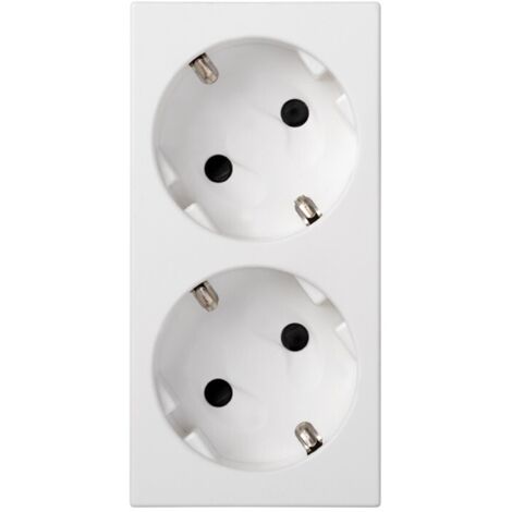 Base doble schuko a tornillo sin led blanco SIMON 50000472-030